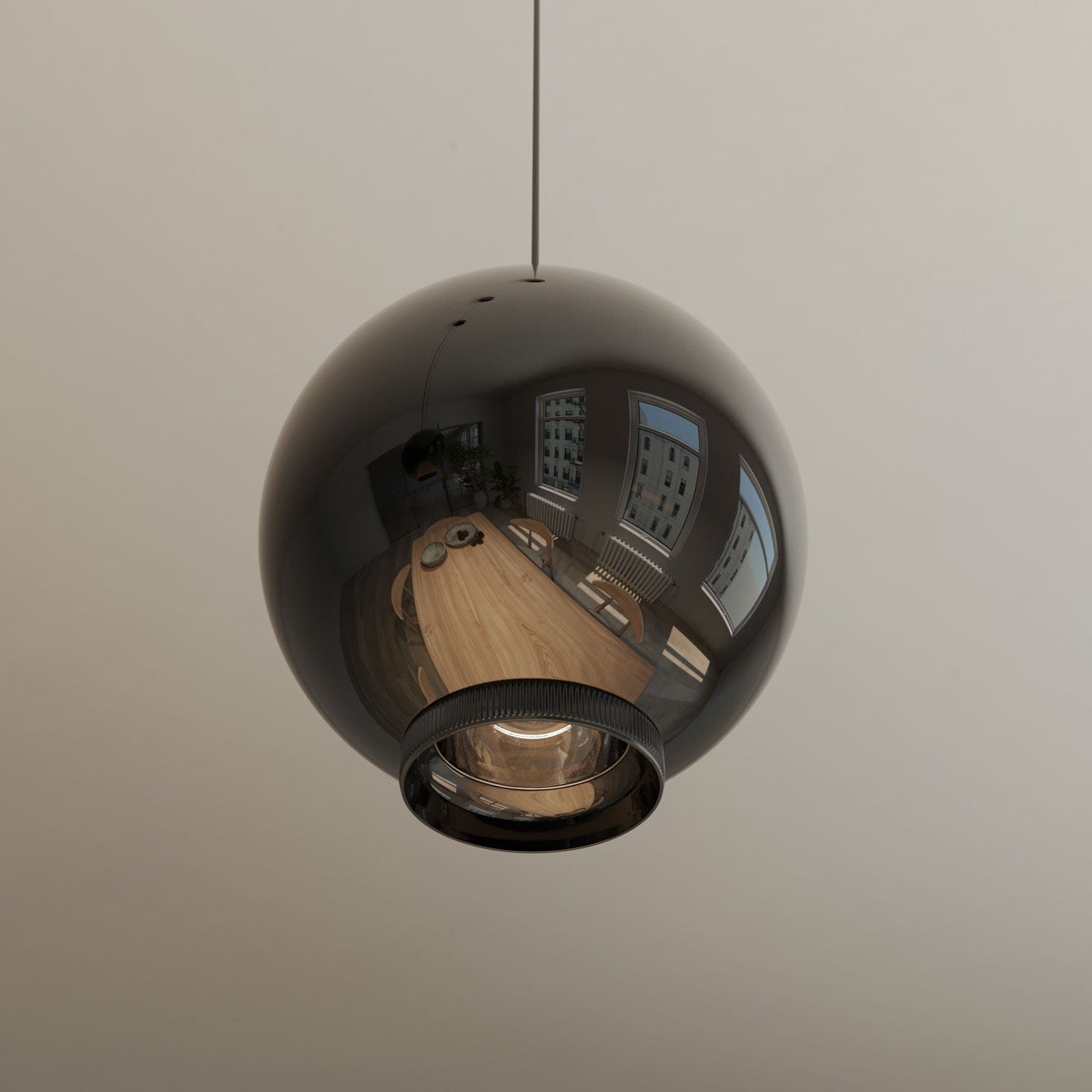 Moderne loftslampe | Kunstnerisk design | Subtil belysningsløsning | Stilfuldt ophæng | Passer til højt til loftet | Luksuriøs finish | Funktionel og