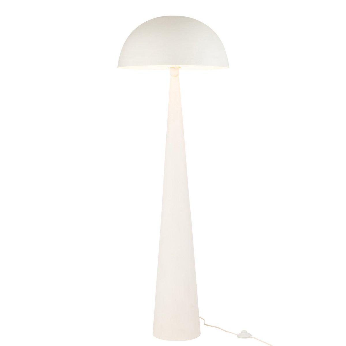 J-Line | Metal Gulvlampe | Svampeformet Design | Mat Hvid Finish | 148 cmH | Elegant & Moderne | Bredde 50,5 cm | Holdbar Kvalitet | Dekorativt &