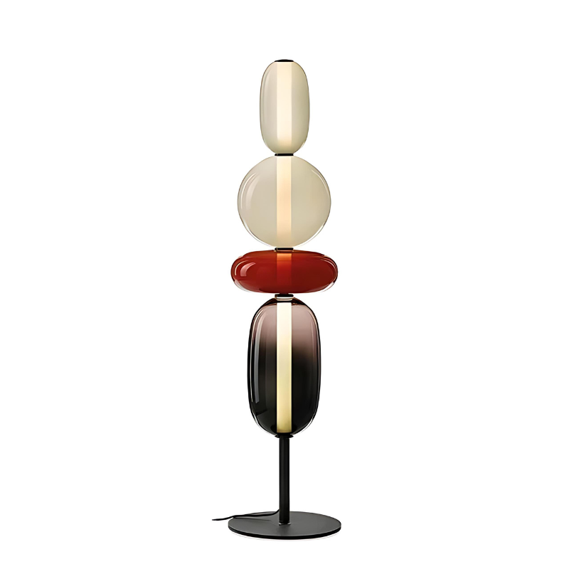 Breviano | Unik Stabil Designlampe | Moderne Gulvlampe i Glas | Stilfuld Belysning til Interiør | Forskellige Farver | Høj Kvalitet | Perfekt til