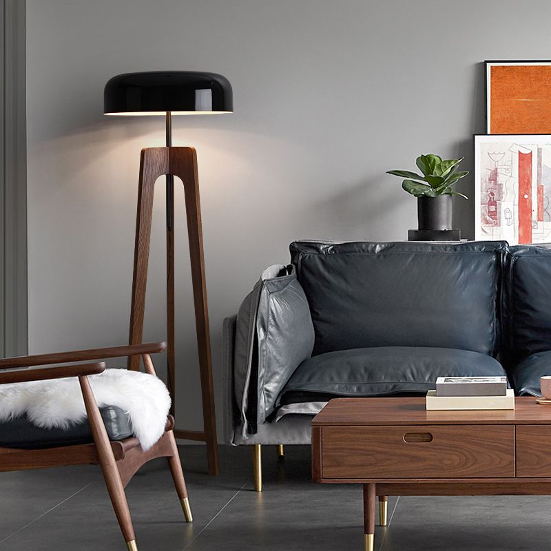 LED Stående Lys Sort/Hvid | Stue og Soveværelse | Metal og Keramik | 5 Lyskilder | G9 Fatning | Justerbart Lys | Moderne