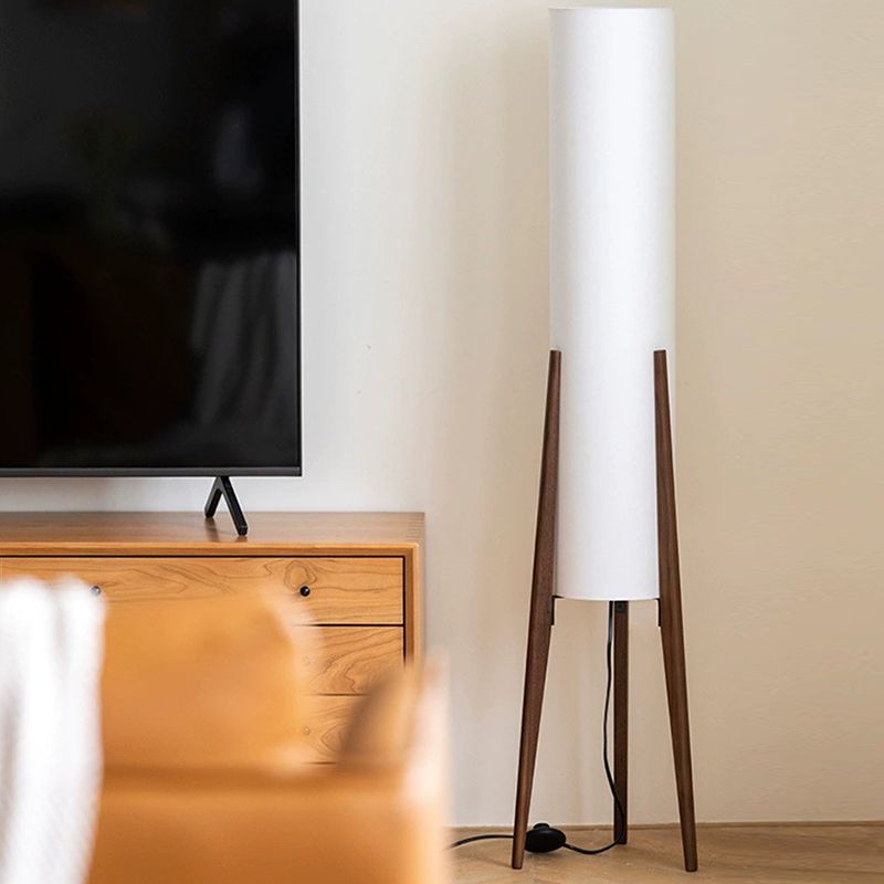 Moderne LED Lysstander | Glas & Træ Design | Brun | Perfekt til Soveværelse og Stue | 5 Lyskilder | IP20 | Samling