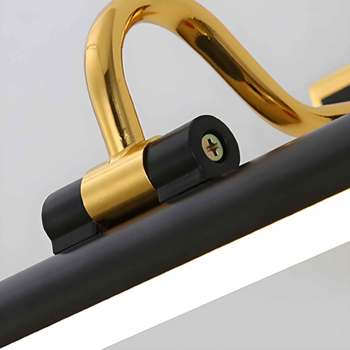 LED lamper til badeværelse | Moderne sort vægmonteret belysning | Inklusiv LED | Jern og akryl | Kablet energikilde | Enkel installation | 110-120V