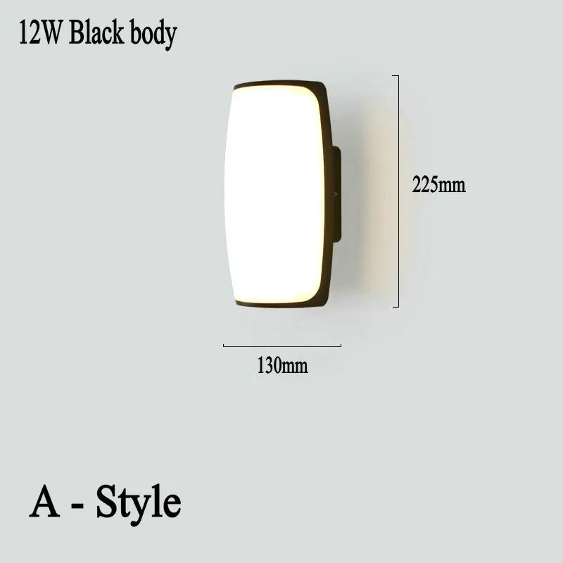 AquaShield | Udendørs væglampe | Vandtæt LED | Moderne design | Højkvalitets aluminium | Elegant IP66 belysning | 15W LED | Perfekt til