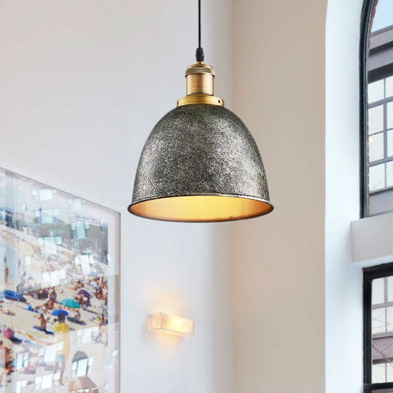 Klassisk industrielt design | Vintage stil hængelampe | Justerbar kæde | Metal konstruktion | Sort og rust finish | Passer til LED, glødelampe,