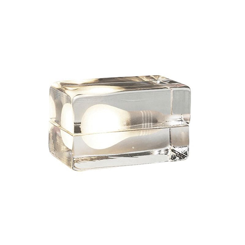 Moderne | Minimalistisk bordlampe | Gennemsigtig glasterning | Høj kvalitet | Ideel til stue, soveværelse, kontor | 30 cm højde | Sort og