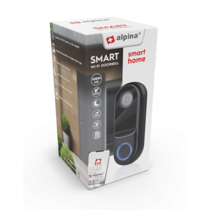 Alpina Smart Video Dørklokke med Kamera og