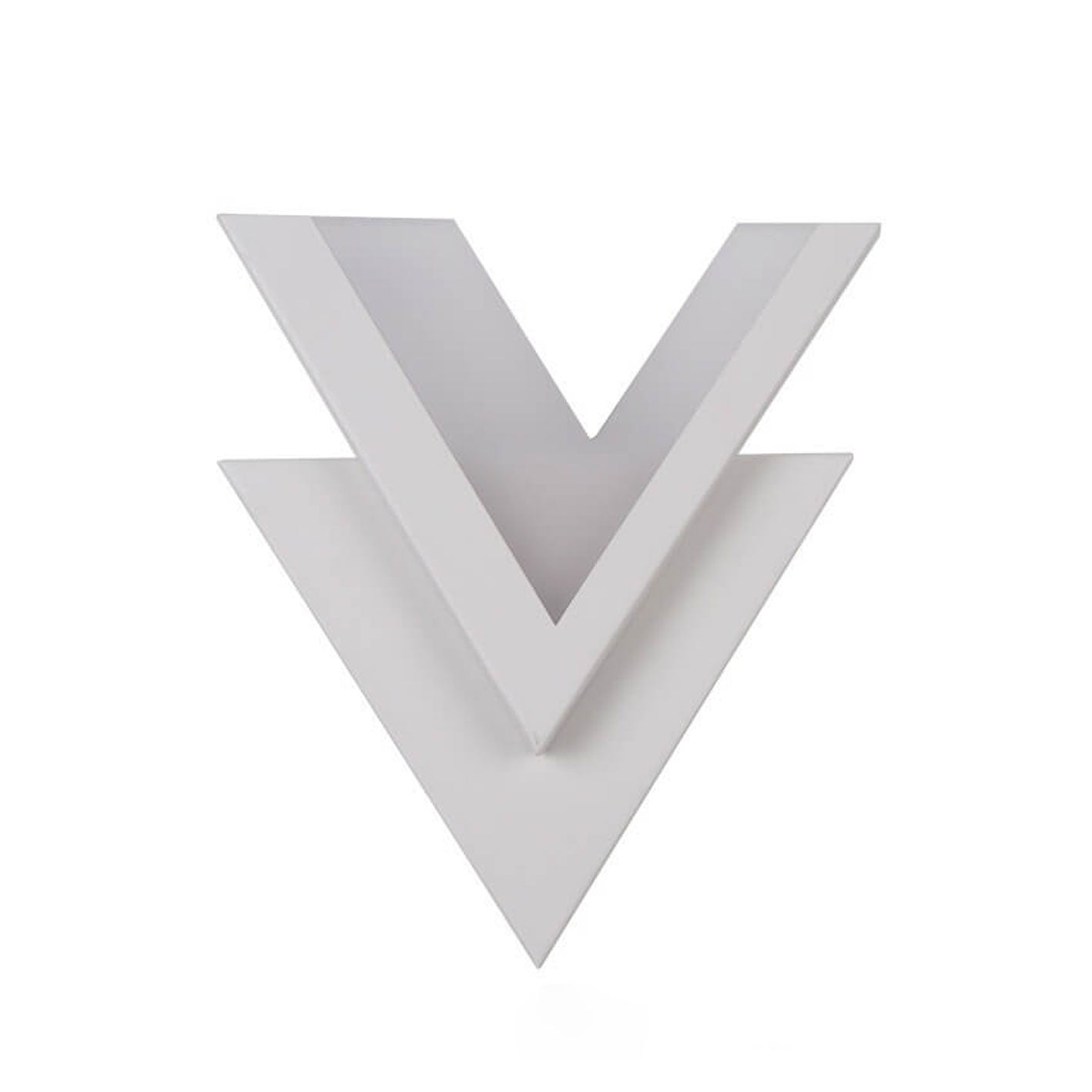 Moderne LED V-formet vægbelysning | Justerbar Farvetemperatur | Energieffektiv 12W | 1200 Lumens | Hvid Akryl og Jern | Til Soveværelse og Stue