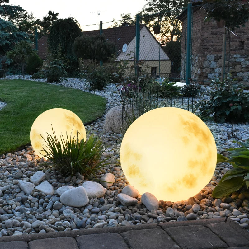 Moonlight Garden Lamp | Udendørs LED-lampe måneform | Magisk belysning have | Kablet strøm