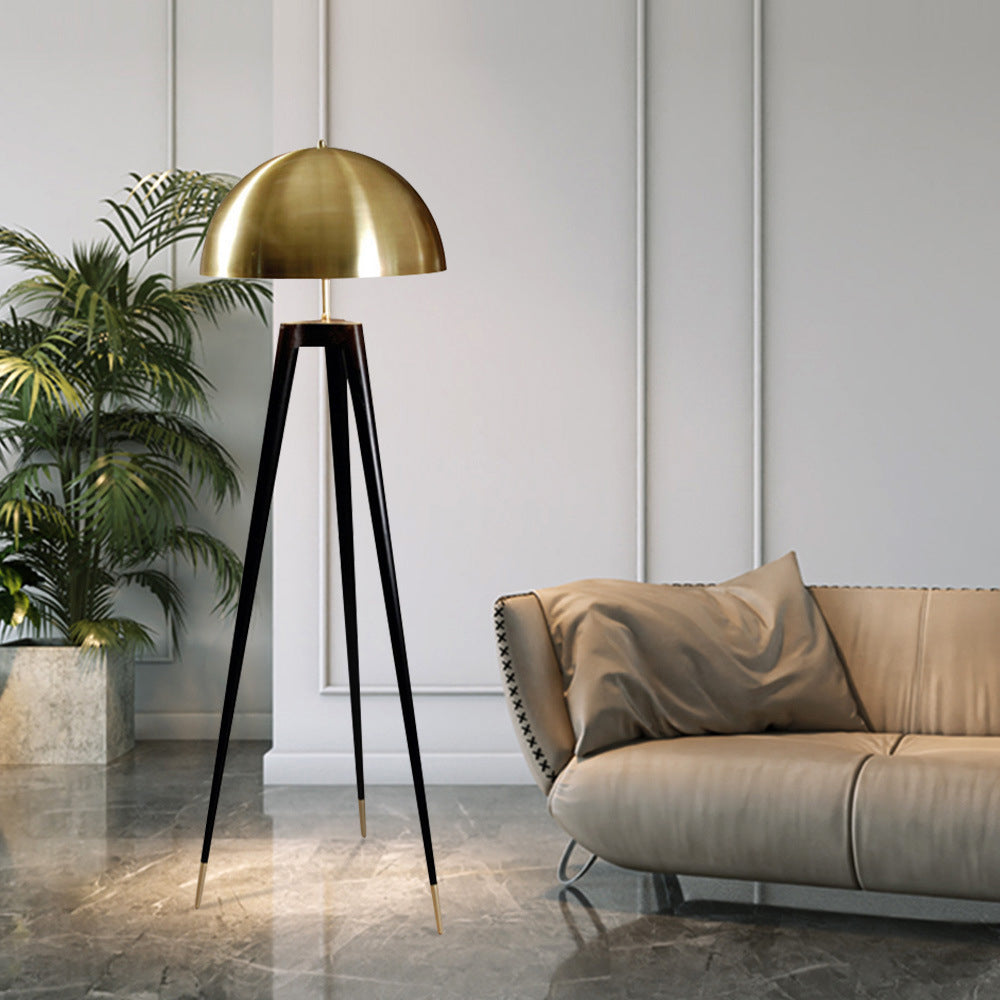 Zantriano | Stativgulvlampe | Moderne design | Halvcirkulær skærm | Retro-inspireret | Holdbart materiale | Tidløst look | Ideel til stue og læsekrog