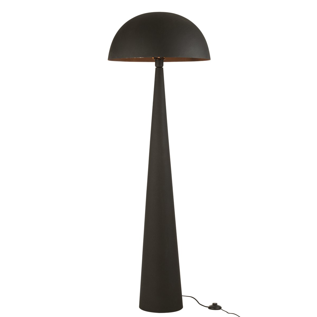 Svampeformet Gulvlampe | Metal | Sort | H 148 cm | Elegant og Moderne