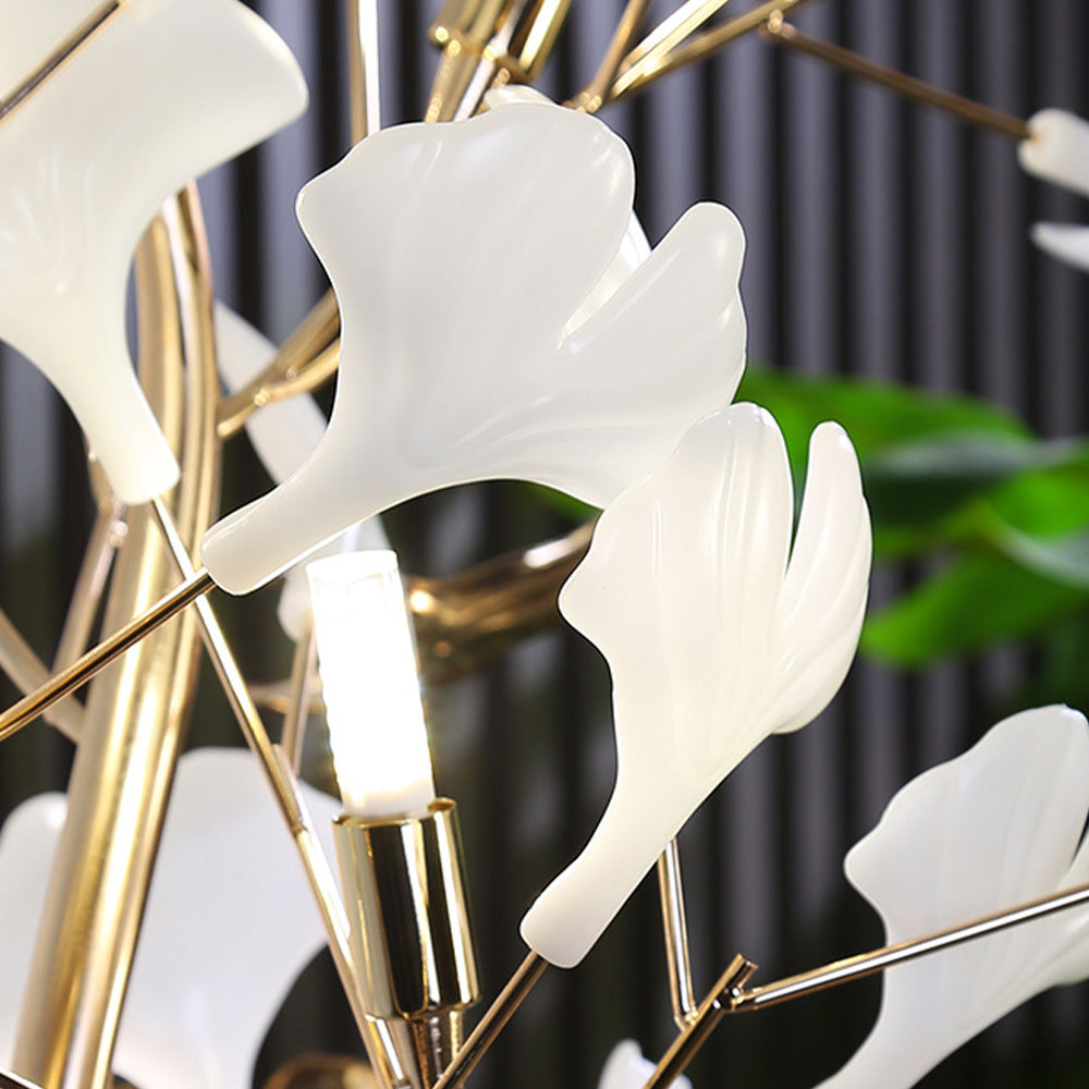 Olivia LED Belysning | Moderne Keramik og Metal Højformat | Ideel til Stue eller Soveværelse | 5 Lyskilder | IP20 | Justerbar Højde | Indendørs