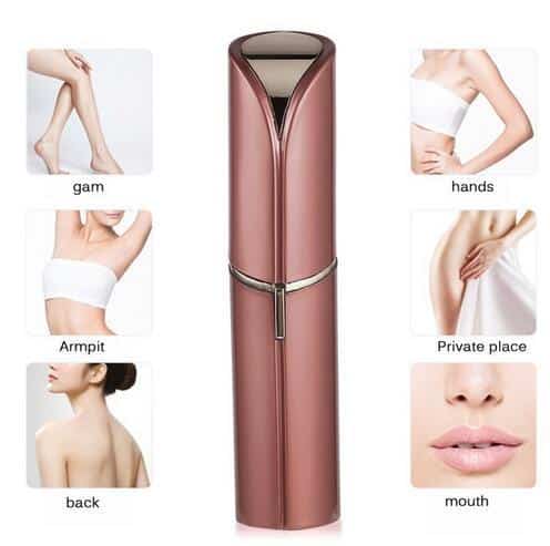 Smertefri hårfjerner med LED - formet som en