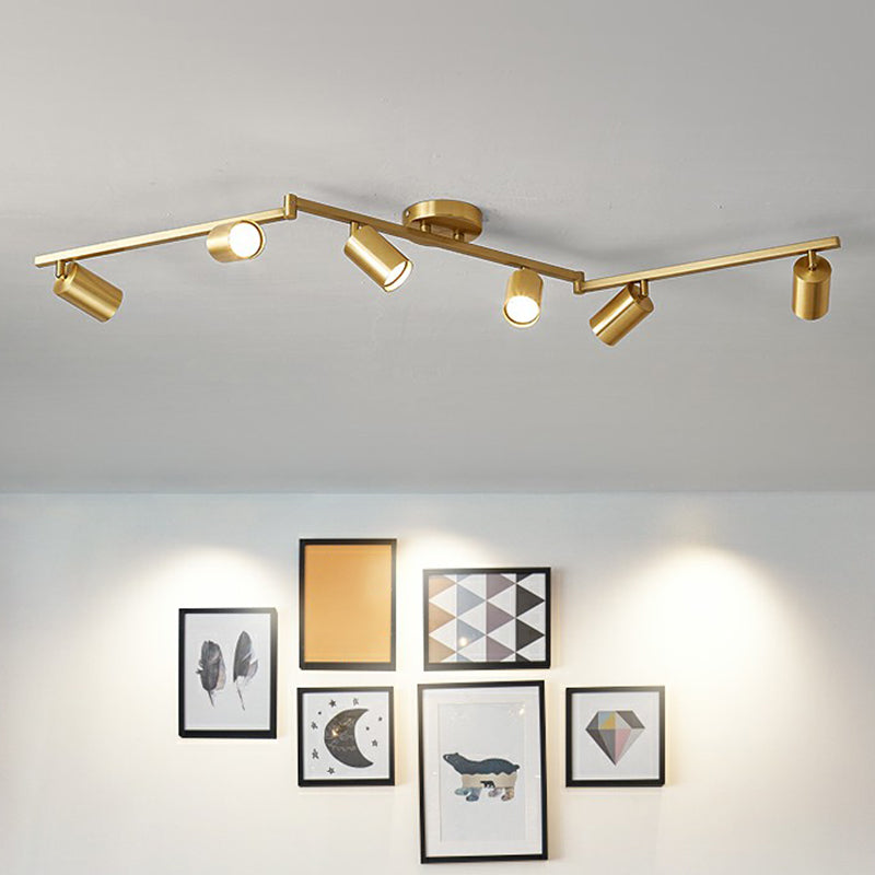 Minimalistisk LED loftsbelysning | Metallic finish i guld | Moderne design | Varierende størrelser | GU10 montering | Energieffektiv | Flot