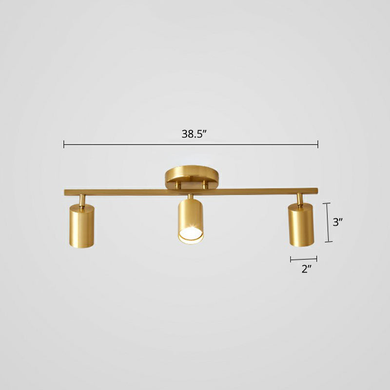 Minimalistisk LED loftsbelysning | Metallic finish i guld | Moderne design | Varierende størrelser | GU10 montering | Energieffektiv | Flot
