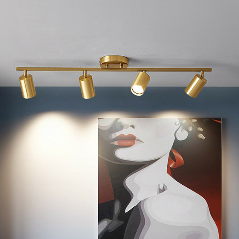 Minimalistisk LED loftsbelysning | Metallic finish i guld | Moderne design | Varierende størrelser | GU10 montering | Energieffektiv | Flot