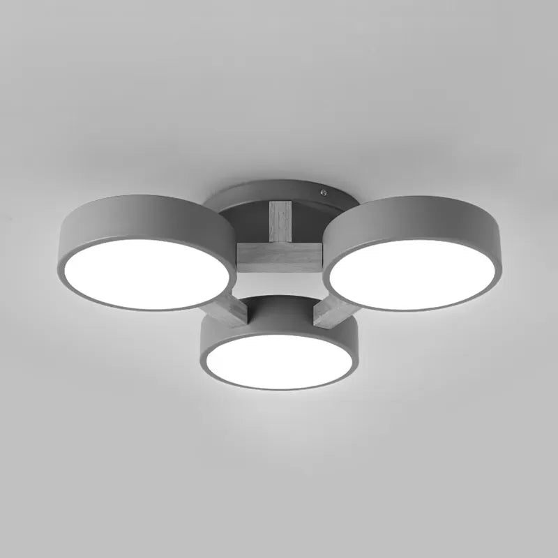 MacaronLight | Moderne loftlampe i metal | 3 LED lys | Grå, Grøn, Hvid | Energieffektiv | Stilfuld til stue og
