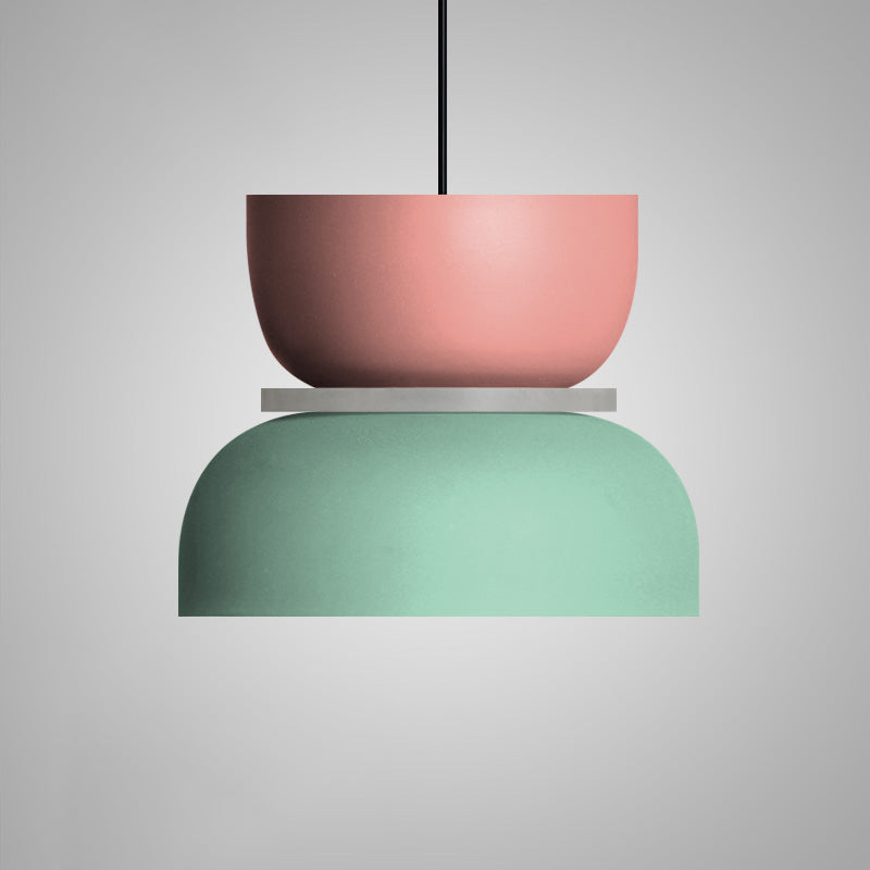 Luminoir | Moderne LED Hængelampe | Macaron Style | Farverig belysning | Metal | E26/E27 | Tilgængelig i Gul, Pink, Grå, Lysegrøn, Lyseblå, Orange