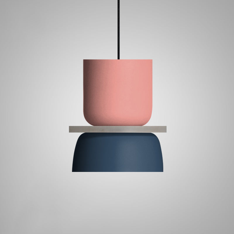 Luminoir | Moderne LED Hængelampe | Macaron Style | Farverig belysning | Metal | E26/E27 | Tilgængelig i Gul, Pink, Grå, Lysegrøn, Lyseblå, Orange