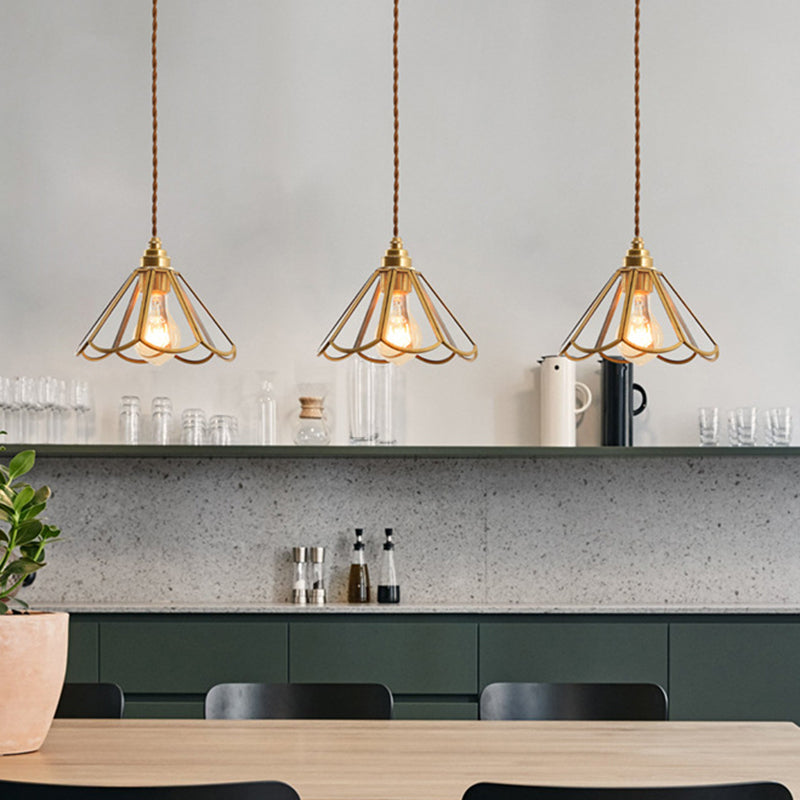 Frost Hængelampe | Tiffany-stil | Glas | Klar Ravblå | Geometrisk Fad Design | 1 Lys | Metalkonstruktion | Justerbar Kæde | Loftmontering | E26/E27