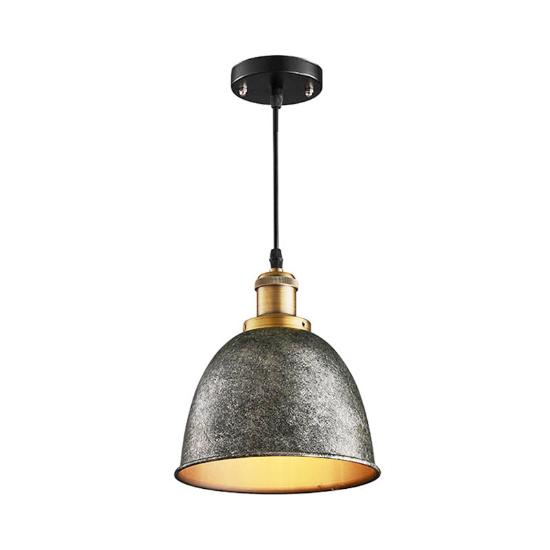 Klassisk industrielt design | Vintage stil hængelampe | Justerbar kæde | Metal konstruktion | Sort og rust finish | Passer til LED, glødelampe,