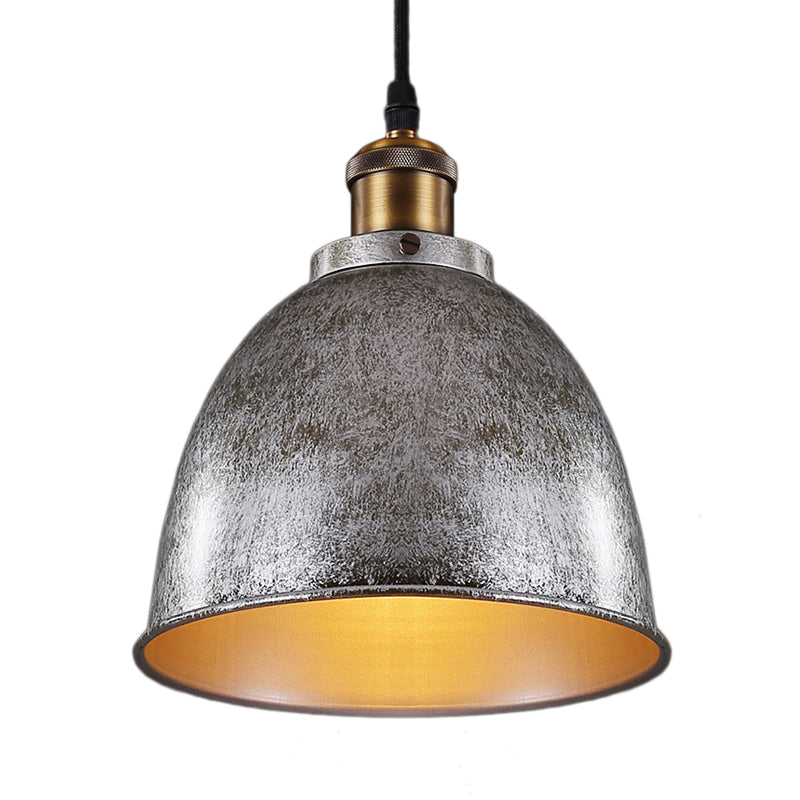 Klassisk industrielt design | Vintage stil hængelampe | Justerbar kæde | Metal konstruktion | Sort og rust finish | Passer til LED, glødelampe,