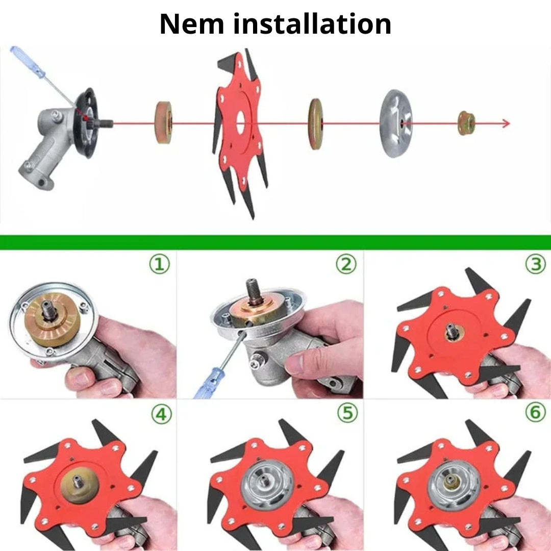 TrimForce | 6-klinget stålhoved til trimning uden