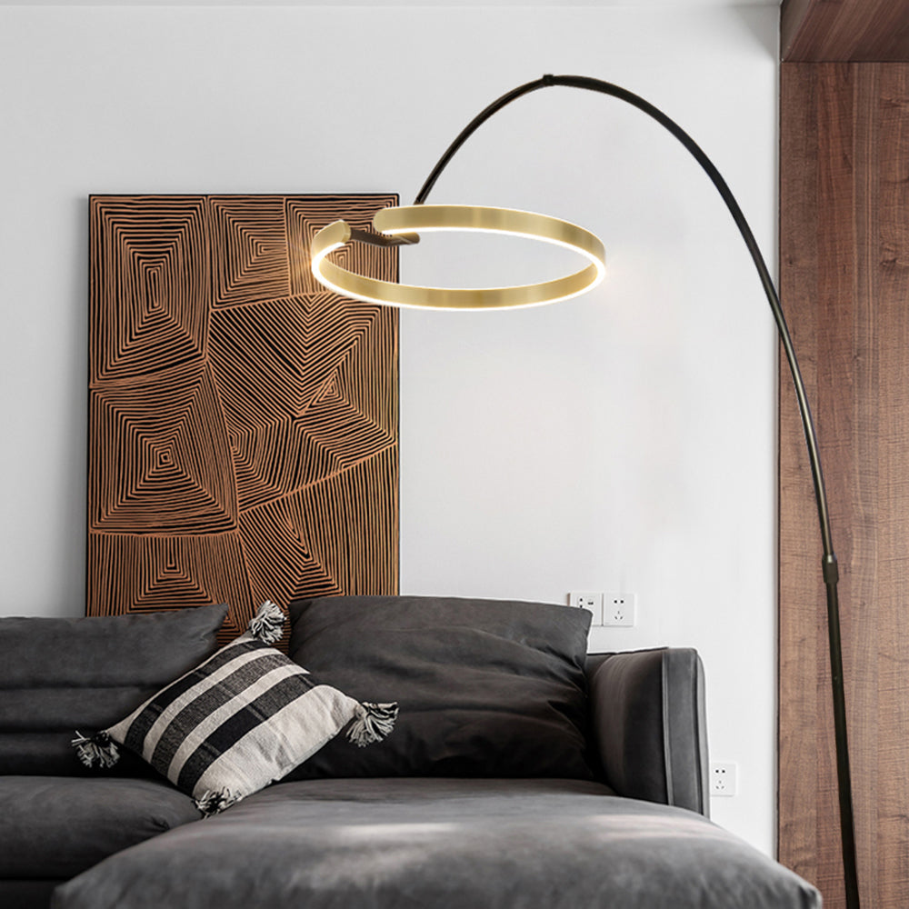 Moderne bueformet gulvlampe | Elegant design | Effektiv belysning | Holdbare materialer | Ideel til stue, soveværelse eller kontor