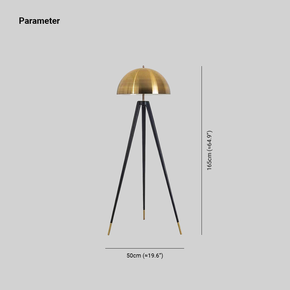 Zantriano | Stativgulvlampe | Moderne design | Halvcirkulær skærm | Retro-inspireret | Holdbart materiale | Tidløst look | Ideel til stue og læsekrog