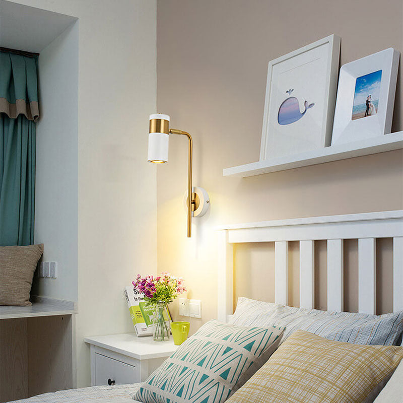 Roterbar LED-væglampe | Moderne design | Justerbare hoveder | Jernkonstruktion | Hvid/Sort farve | GU10 fatning | 3 lysfarver | Til stue, soveværelse