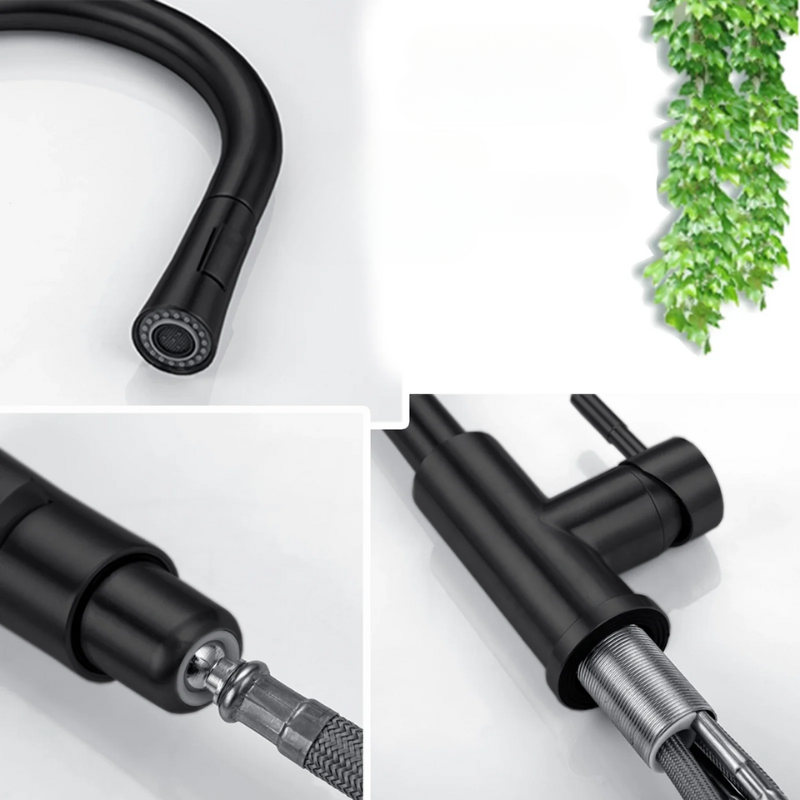 TouchFlow | Smart Sensor Trendy Køkkenvandhane | Berøringsfølsom Kontrol | Børstet Rustfrit Stål Design | Hurtig Installation | Effektiv Vandblanding