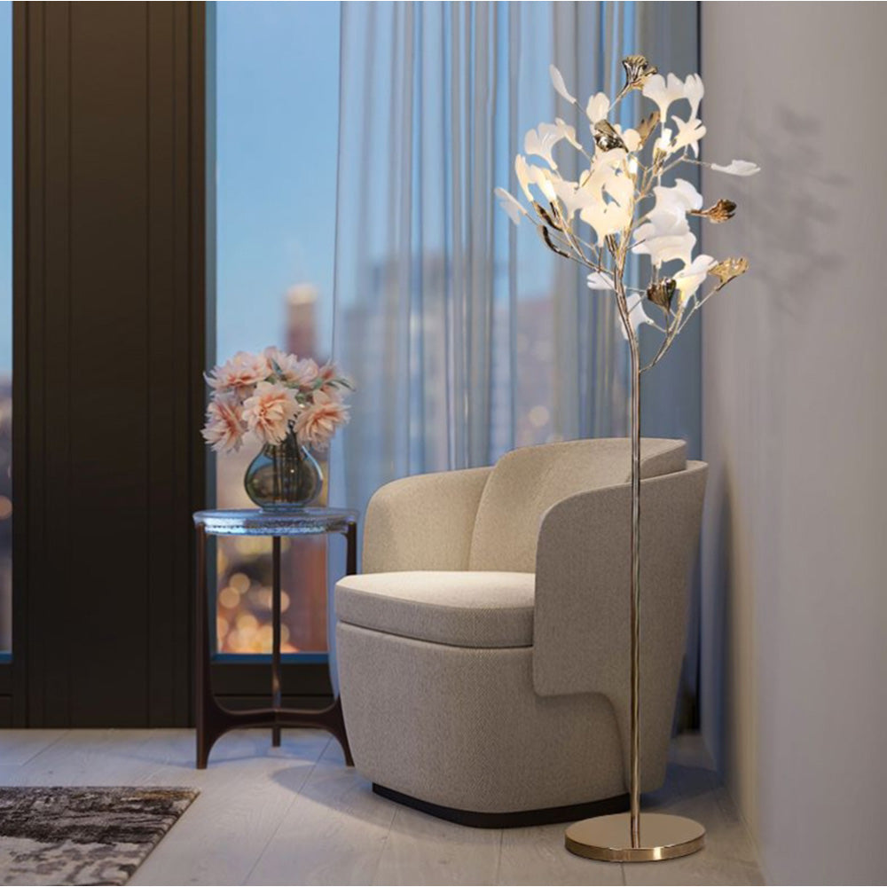 Olivia LED Belysning | Moderne Keramik og Metal Højformat | Ideel til Stue eller Soveværelse | 5 Lyskilder | IP20 | Justerbar Højde | Indendørs