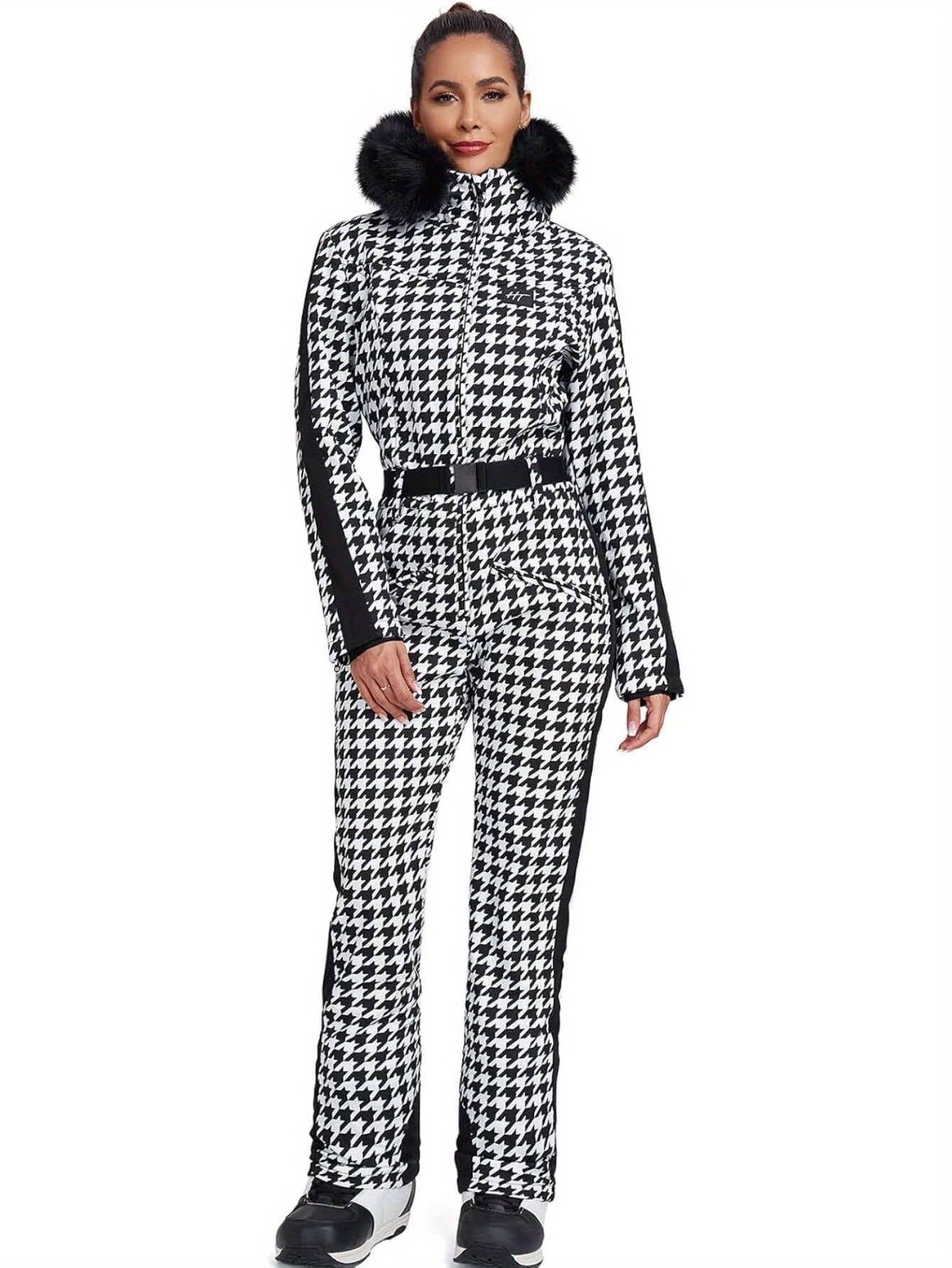 Dame Skidragt Jumpsuit | Vandtæt Design med Varmt For og Bæltedetalje | Essential Af