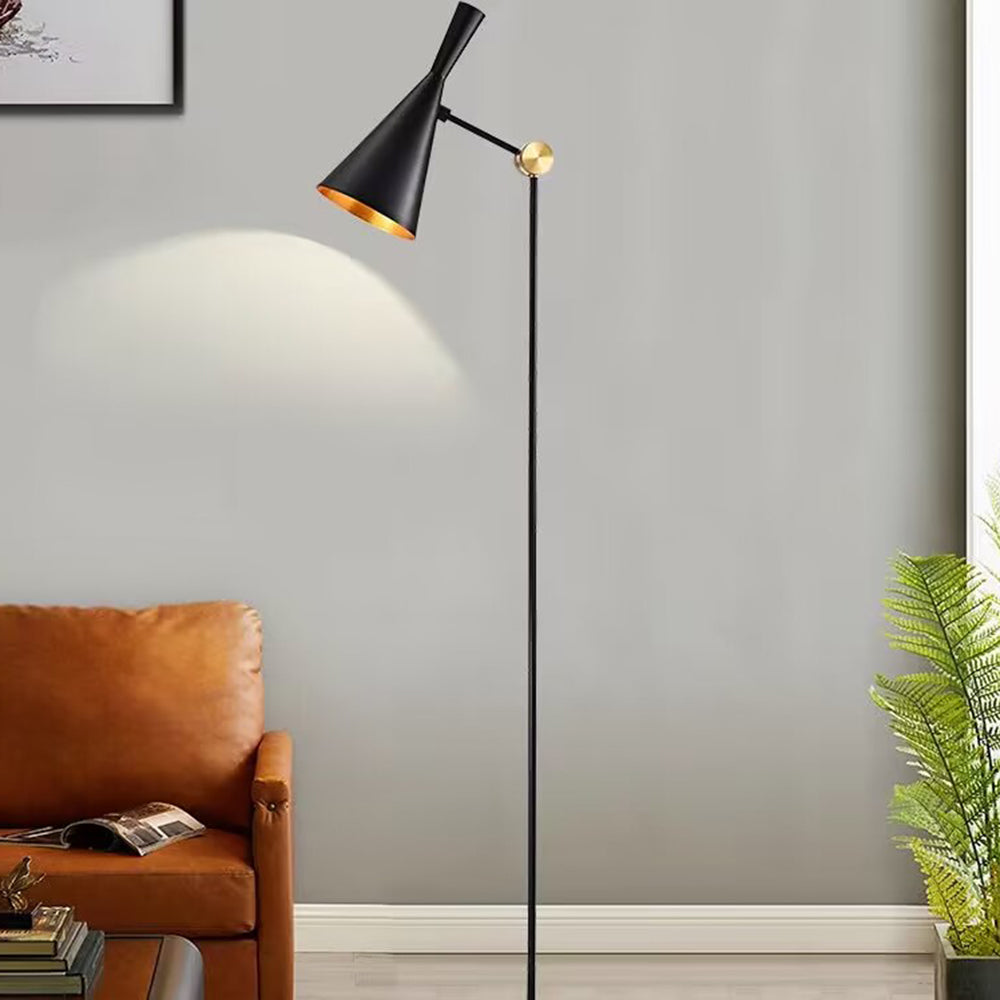 Dorviana gulvlampe | Moderne design | Justerbart lampehoved | Robust stel | Minimalistisk stil | Høj kvalitet | Perfekt til stue eller