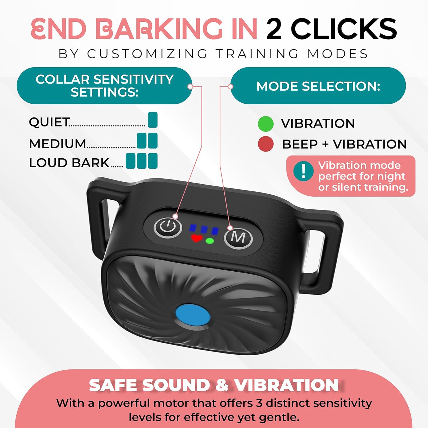 BarkEase | Blid Træningshalsbånd til Små
