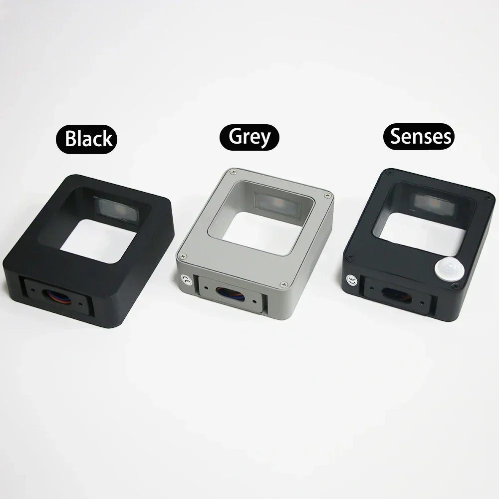 AquaLuxe | LED Udendørs Vægmontering | Vandtæt Aluminium | Varmt Hvidt Lys | Til Terrasse og Have | Let Installation | Spænding