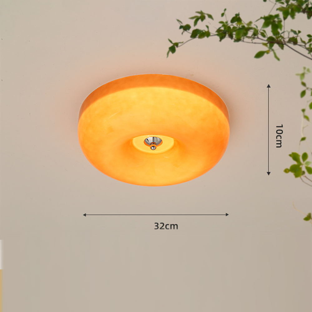 Loftslampe i Glas og Metal | LED Lyskilde | Varmt Lys | Inkl. Pære | Diameter 32/40/46 cm | Højde 10 cm | CE UL Certificeret | Velegnet til