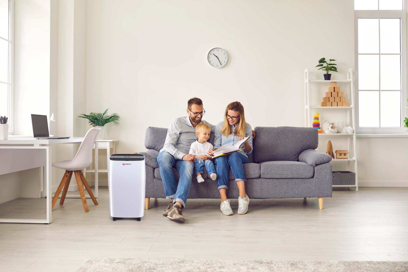 Alpina kraftigt Luftaffugter og Luftrenser 10L Per