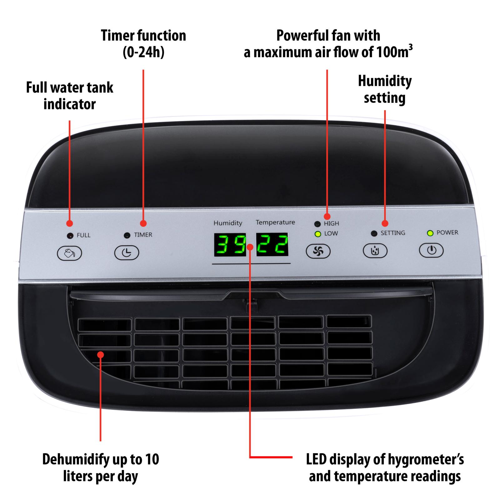 Alpina kraftigt Luftaffugter og Luftrenser 10L Per
