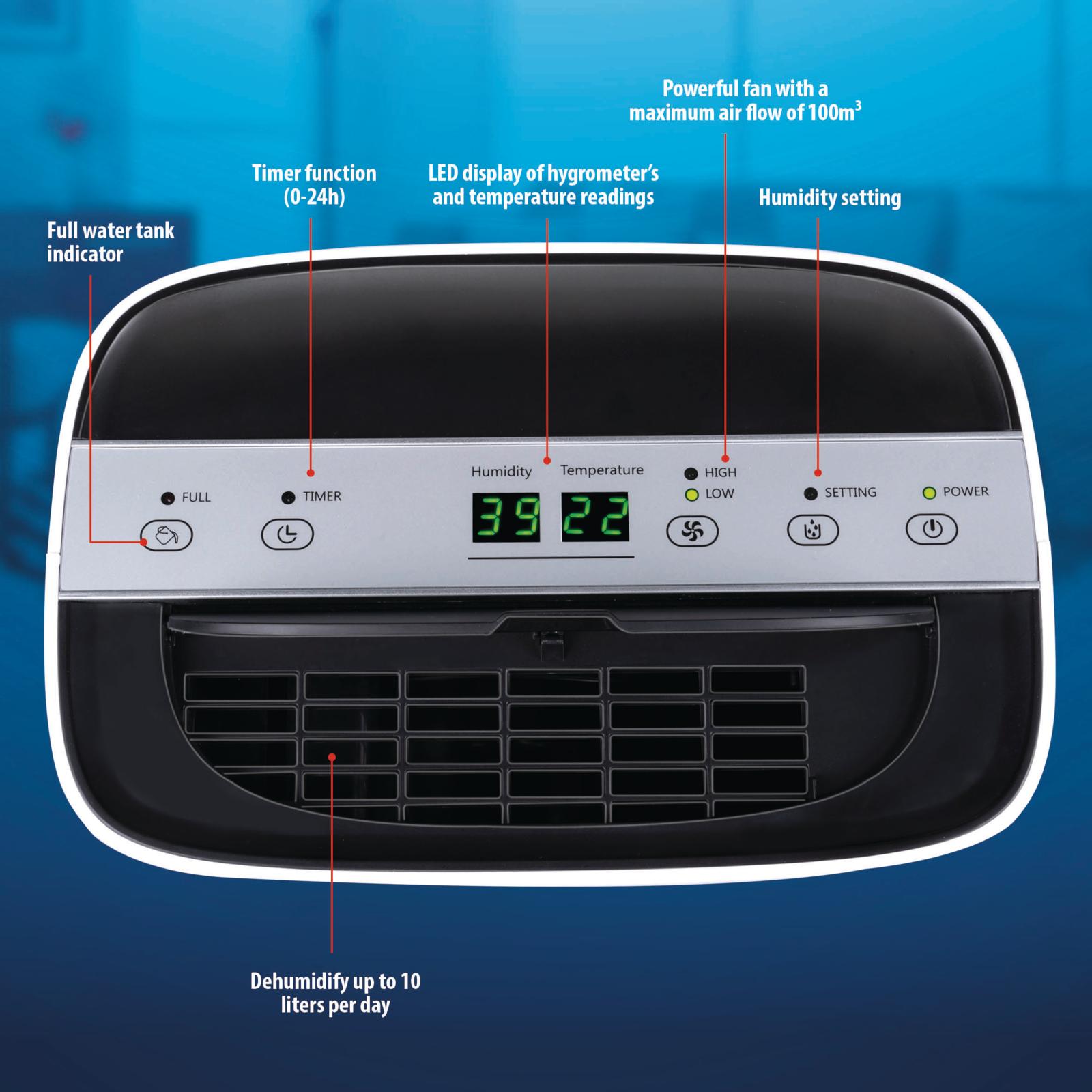Alpina kraftigt Luftaffugter og Luftrenser 10L Per