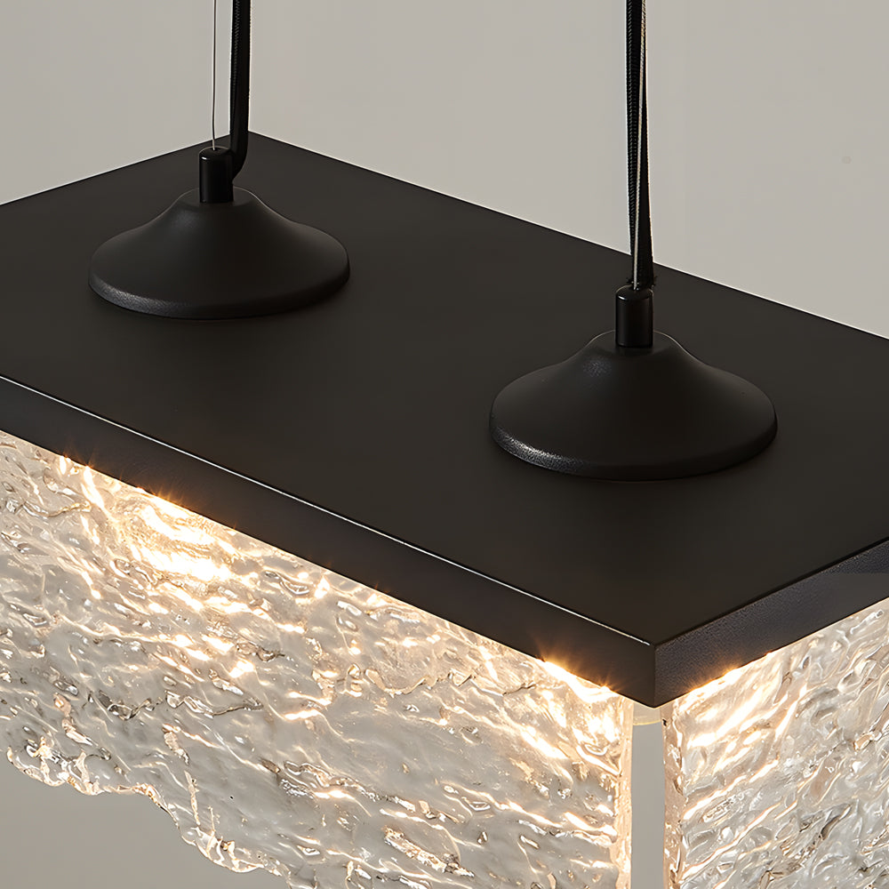 Glaslysekrone | Sort | Moderne stil | 3-trins farvetemperaturjustering | E27 lyskilde | Spisestue & Bar | 23 cm bred | 21 cm høj | Elektrisk