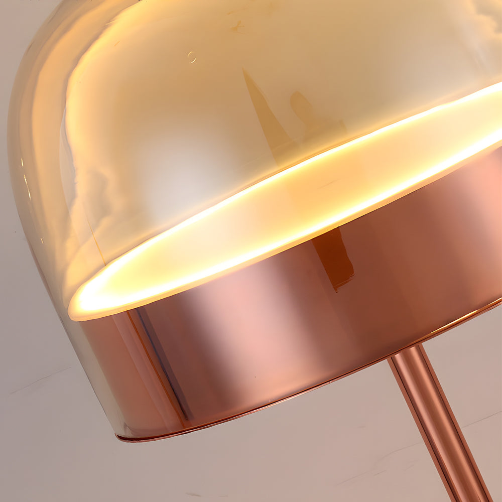 Aurora | Dekorativt Glasdesign | Lagdelt Belysning | LED Inkluderet | Bordlampe til Elegant Indretning | 20x28 cm Glas og Metal | Varm Hvid | 5W