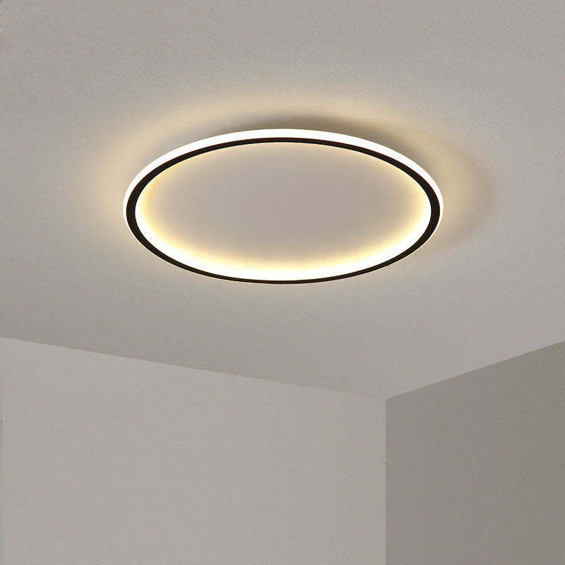 LunaNova LED Loftlys | Rund Design | Sort og Hvid | Metal og Akryl | Ø 30/40/50 cm | Energibesparende Belysning | Til Stue, Soveværelse &