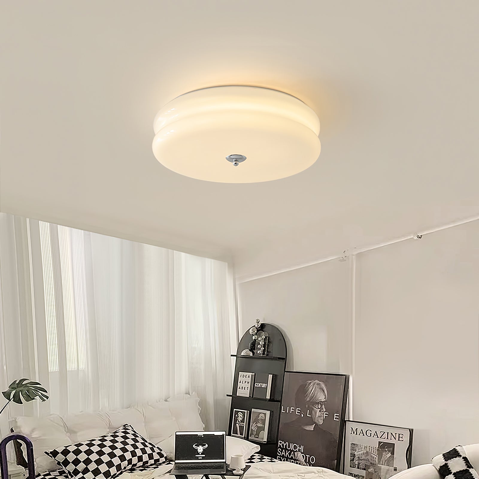 Art Deco loftslampe | Vintage design | Geometrisk elegance | Lysmuligheder 3000K-6000K | Integreret LED | Jern, metal og glas | UL, ETL, CE