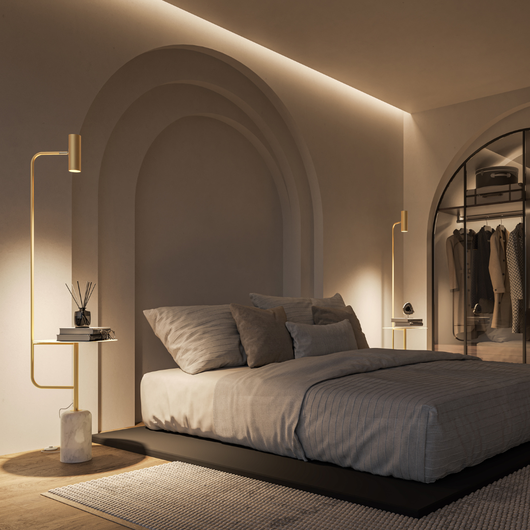 Gulvstativ | LED Integreret | Moderne Design | Justerbar Lysstyrke | Energibesparende | Elegant Indendørsbelysning | Robust Konstruktion | Skaber