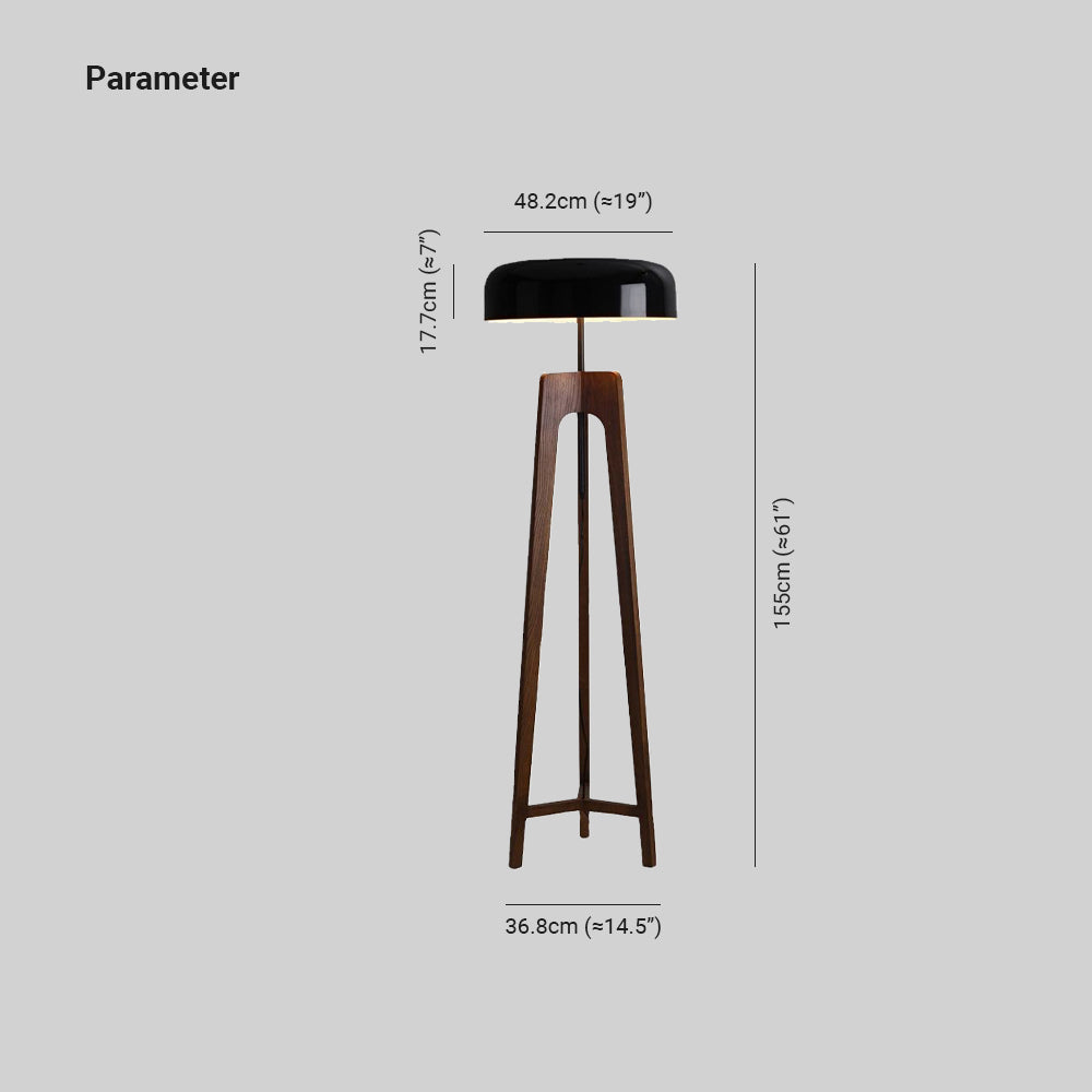 Moderne gulvlampe | Trædesign | Høj kvalitet | Stemningsfuld belysning | Ideel til stue, soveværelse eller arbejdsværelse | Klassisk og moderne