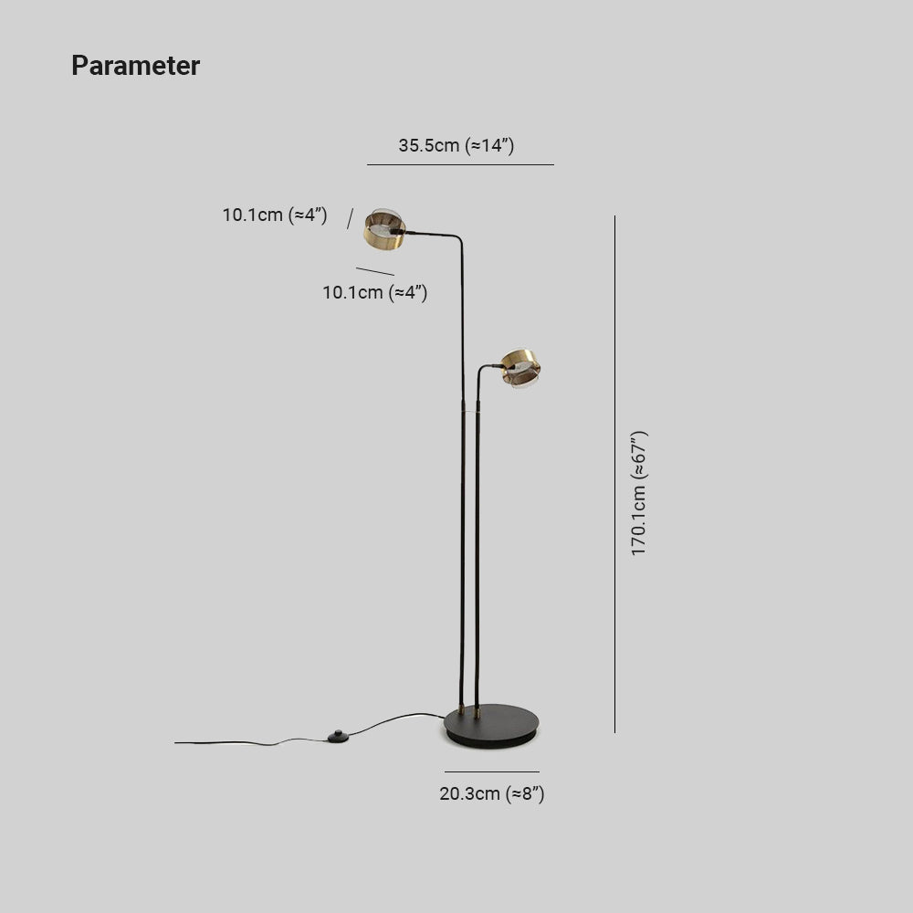 Moderne LED Stålampe Sort | Metal & Keramik | 5 Lyskilder | Stikstrøm | Soveværelse & Stue | 110-240V | IP20 | Samling