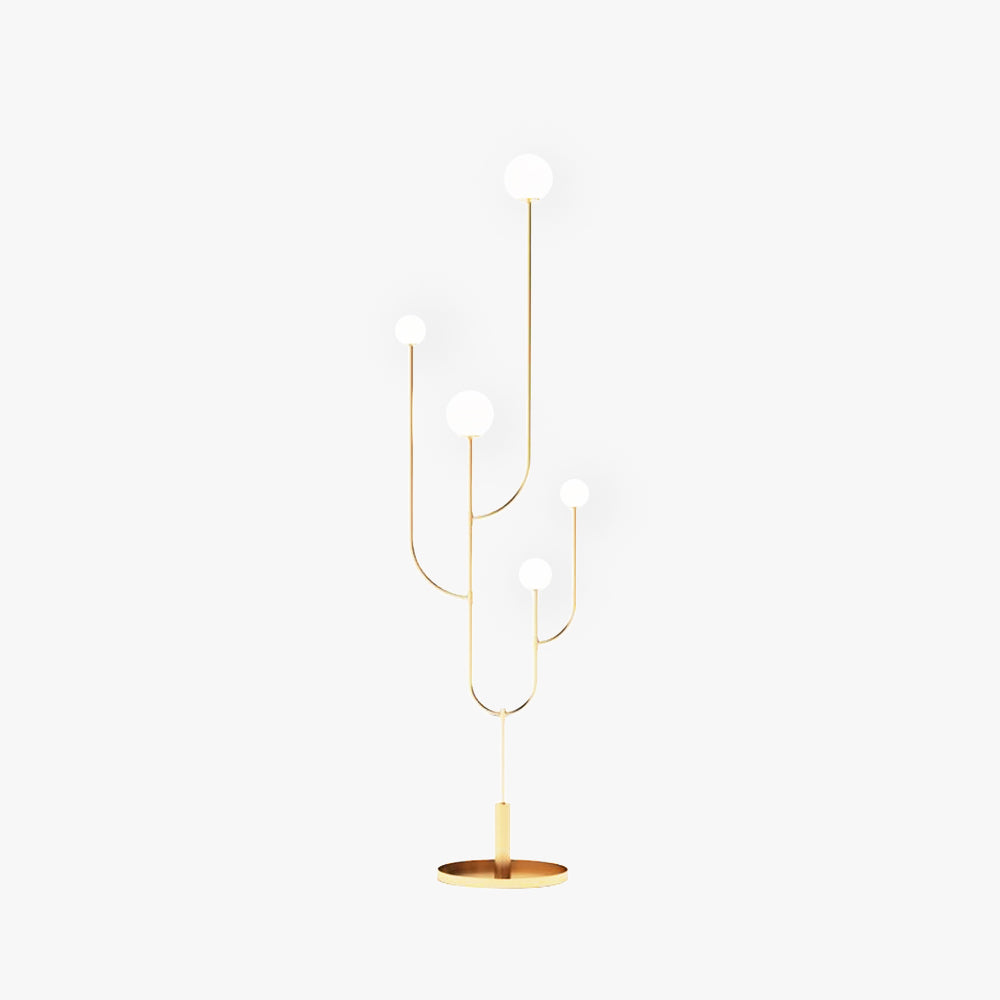 Valentina | LED Cactus Design | Moderne Gulvlampe | Metal & Keramik | Til Stue & Soveværelse | Hvid | 5 Lyskilder | G9 | Indendørs | IP20 | Justerbar