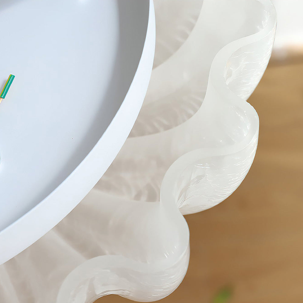 Luminoir | Glaskuppel Loftlampe | Hvid | 35cm x 10cm | E14 Fatning | Moderne Belysning | Til Stue, Spisestue, Soveværelse | CE, UL Certificeret