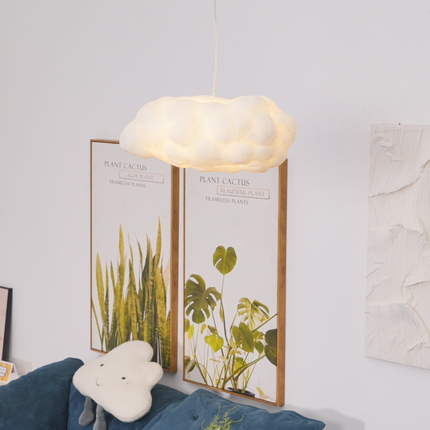 Cloudy Pendel Lampe | Moderne LED Design | Blødt Diffust Lys | Minimalistisk Indretning | UL CE SAA Certificeret | Fastmonteret | Jern Metal Bomuld