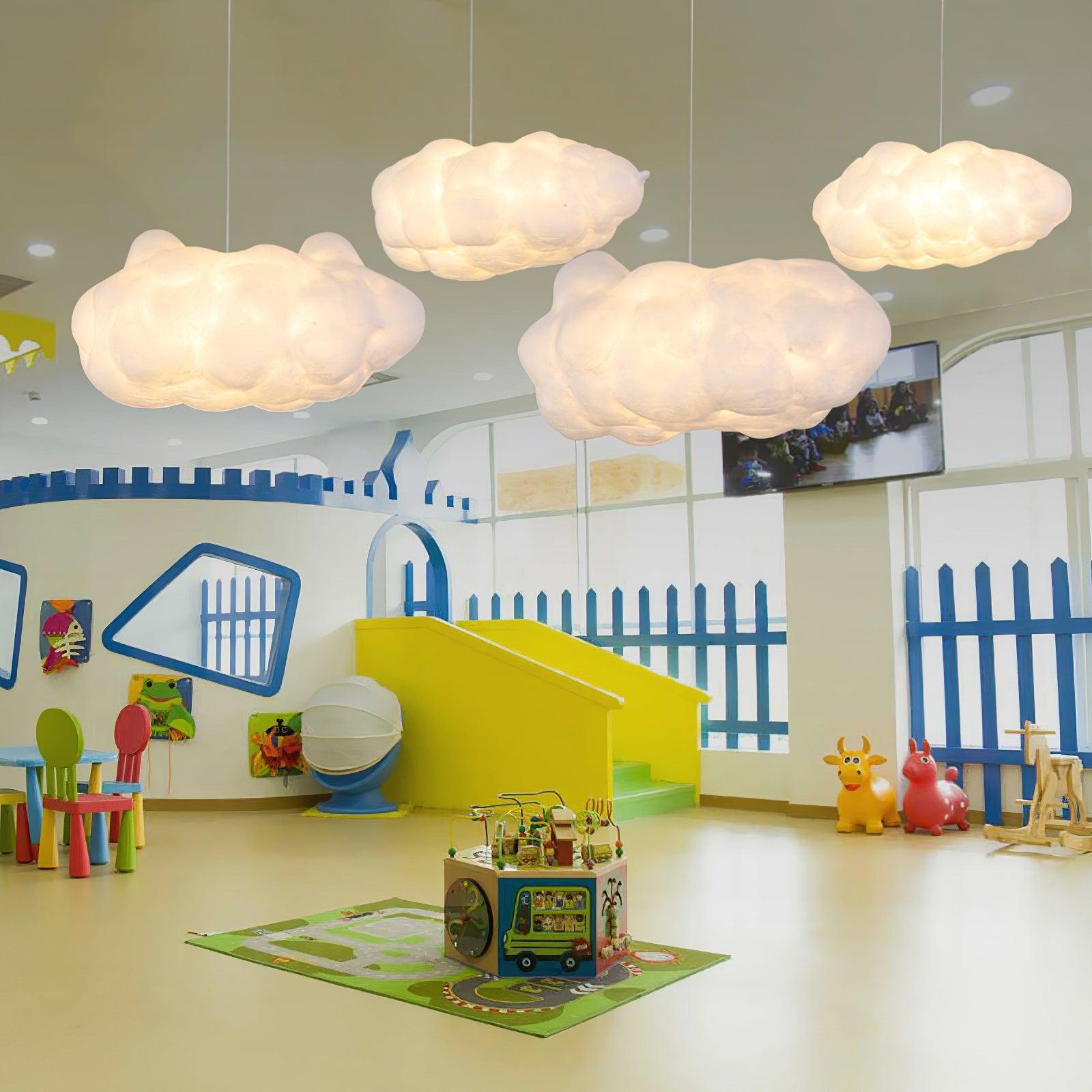 Cloudy Pendel Lampe | Moderne LED Design | Blødt Diffust Lys | Minimalistisk Indretning | UL CE SAA Certificeret | Fastmonteret | Jern Metal Bomuld